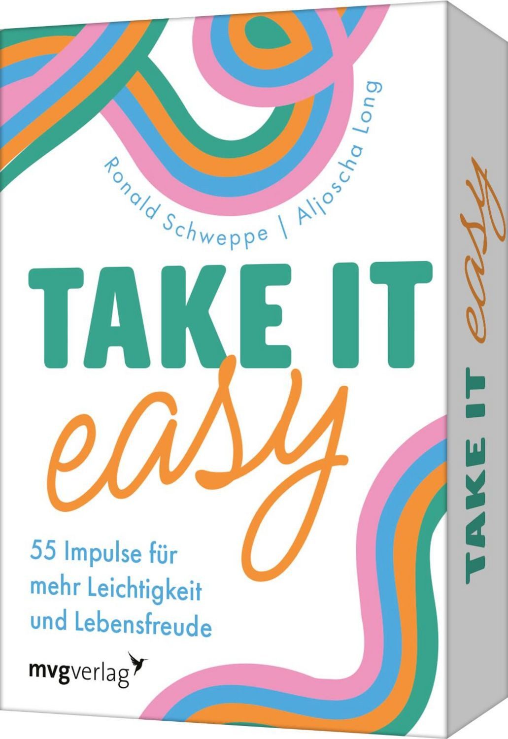 Take it easy / Aljoscha Long, Ronald Pierre Schweppe, 55 Impulse für mehr Leichtigkeit und Lebensfreude, Kartendeck mit Inspirationen für mehr Gelassenheit, Lebensfreude, Glück. Für ein Leben ohne Stress, Sorgen, Ängste