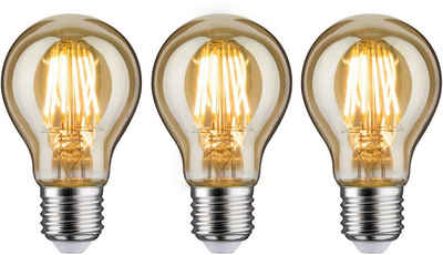 Paulmann »3er Pack 6,5 W goldlicht« LED-Leuchtmittel, E27, 3 St., Warmweiß