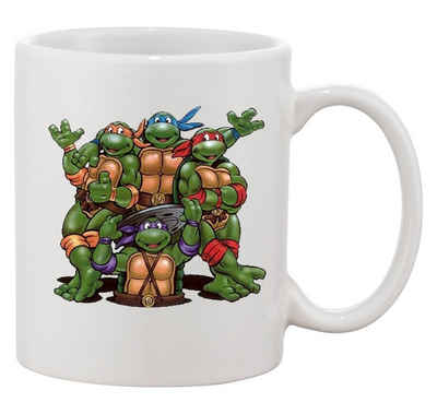 Blondie & Brownie Tasse Turtles Schildkröten Ninja Cartoon Retro Nerd, Keramik
