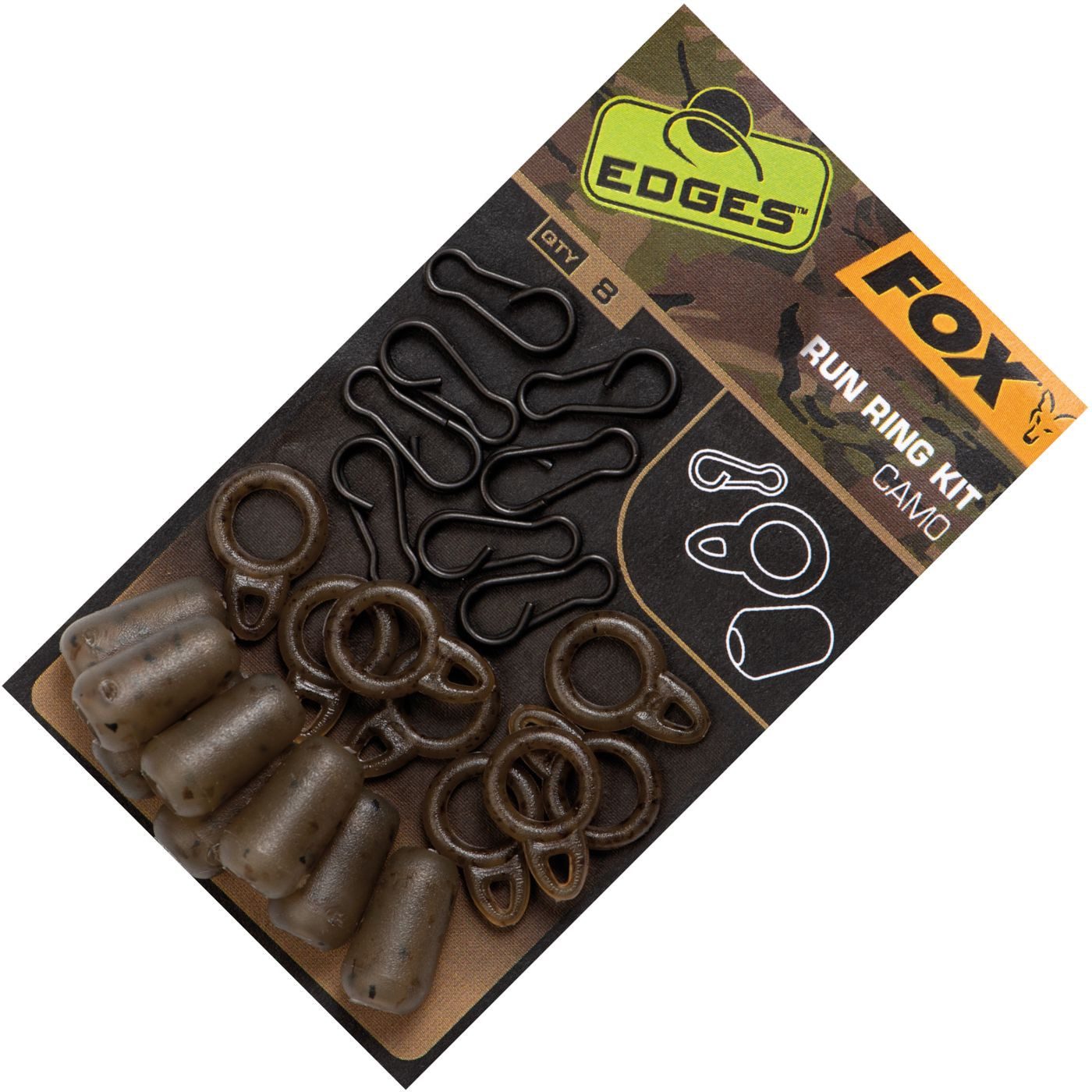 Karpfenblei Fox Edges Camo Run Ring Kit - 8 Einhänger für Karpfenbleie