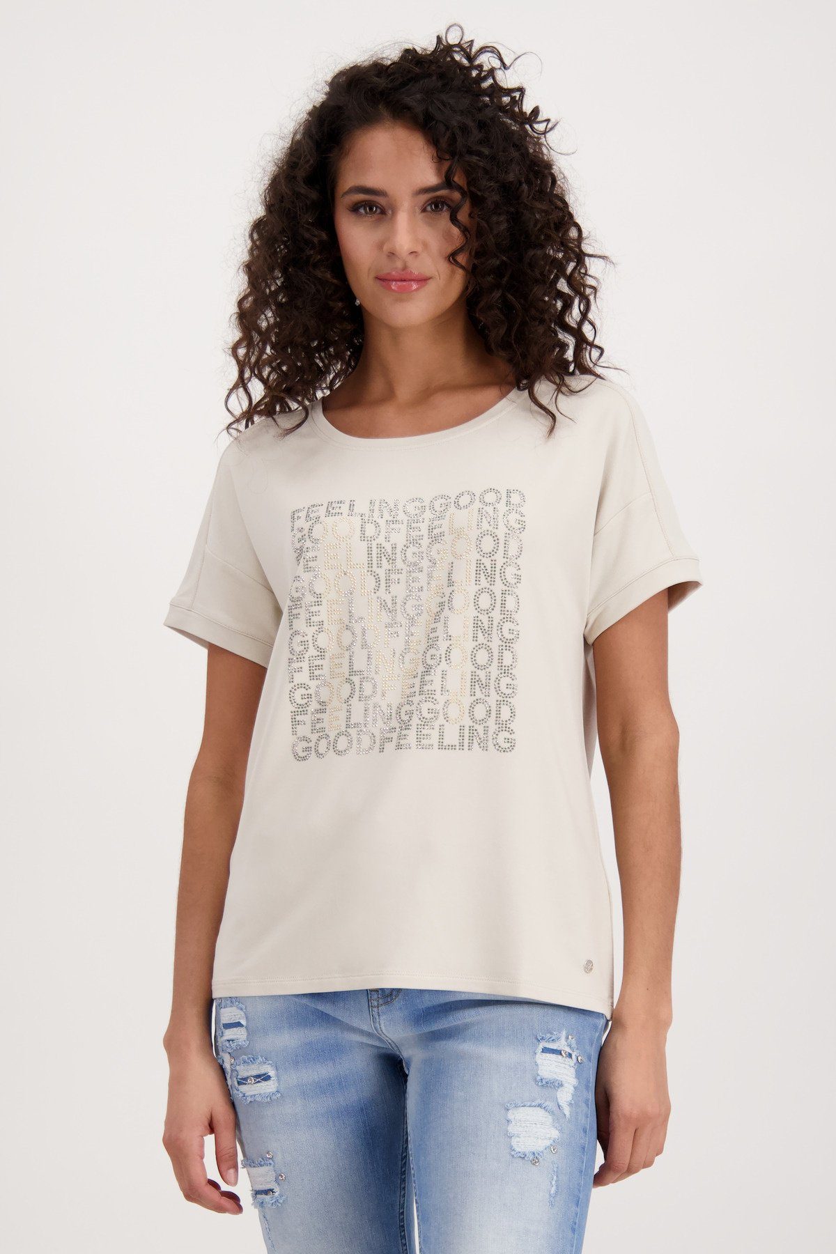 Monari T T-Shirt Shirt sandbar mit Strass