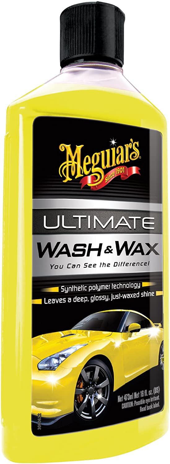 detailmate Auto Waschhandschuh Waschset - Garage Freaks + Autoshampoo Meguiars Auto-Reinigungsmittel (Autowäsche - Reinigungs Set - Mikrofaser - Auto Reinigung)