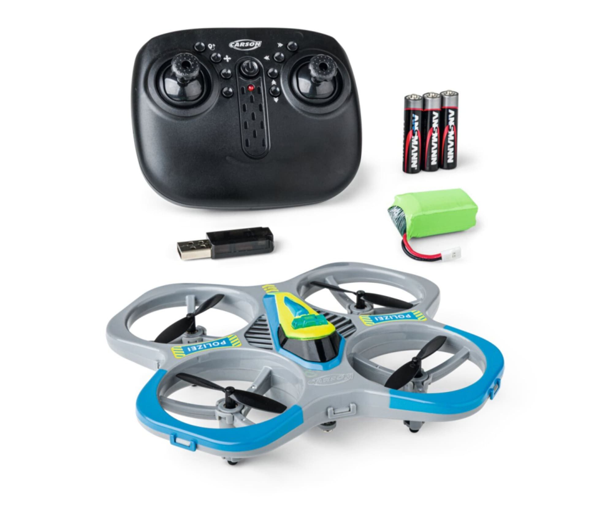CARSON RC-Quadrocopter Carson RC Cyber Drone Polizei 2,4 GHz 100% RTF