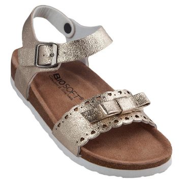 Biosoft Comfort & Easy Walk Biosoft Flache Sandalen Damen Sommer hinten geschlossen Leder Optik Sandale