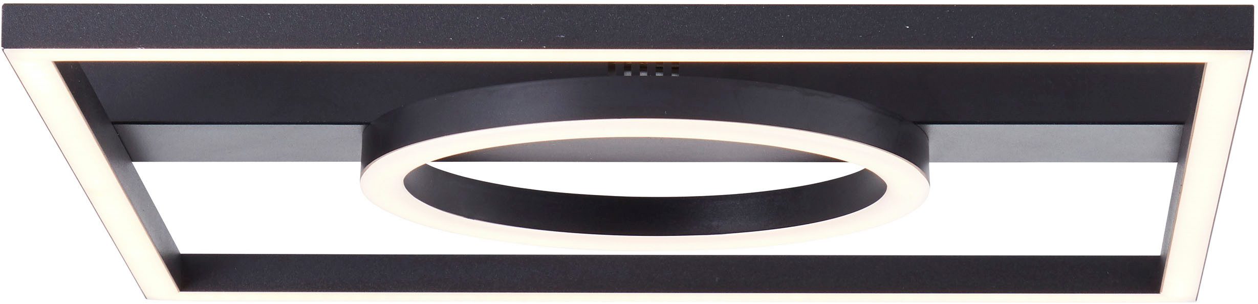 BreLight LED Deckenleuchte Maureen, LED fest integriert, Warmweiß, 40 x 40 cm, 2700 lm, 3000 K warmweiß, Metall, schwarz