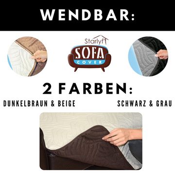 Sofaschoner Sofa Cover Sofahusse Starlyf, wasserabweisend, wendbar, Sofabezug oder Sesselbezug