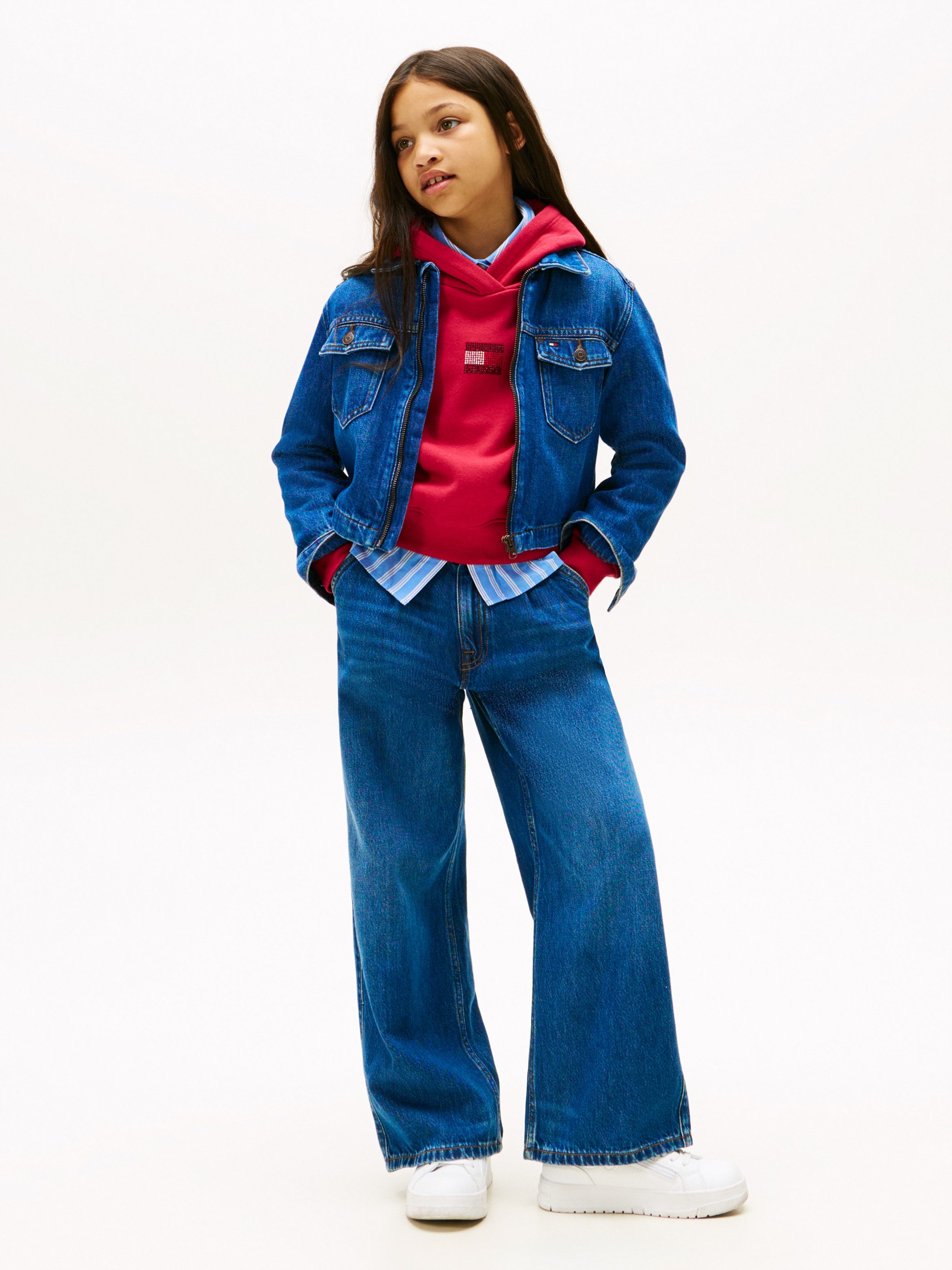 Tommy Hilfiger Wide Leg Jeans MABEL PLEATS Children up to 16 years