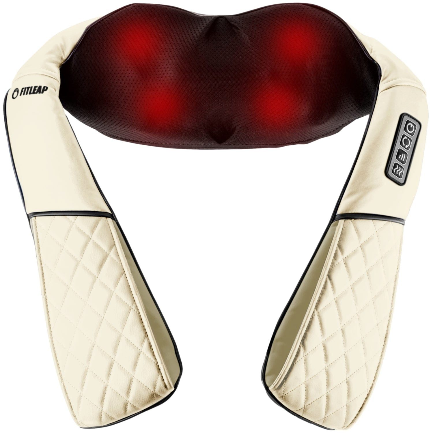 Fitleap Nacken-Massagegerät Nacken-Rücken-Schulter-Massagegerät, Shiatsu Massagegerät für Muskels…, Ergonomische Massageköpfe, Infrarot-Wärmefunktion