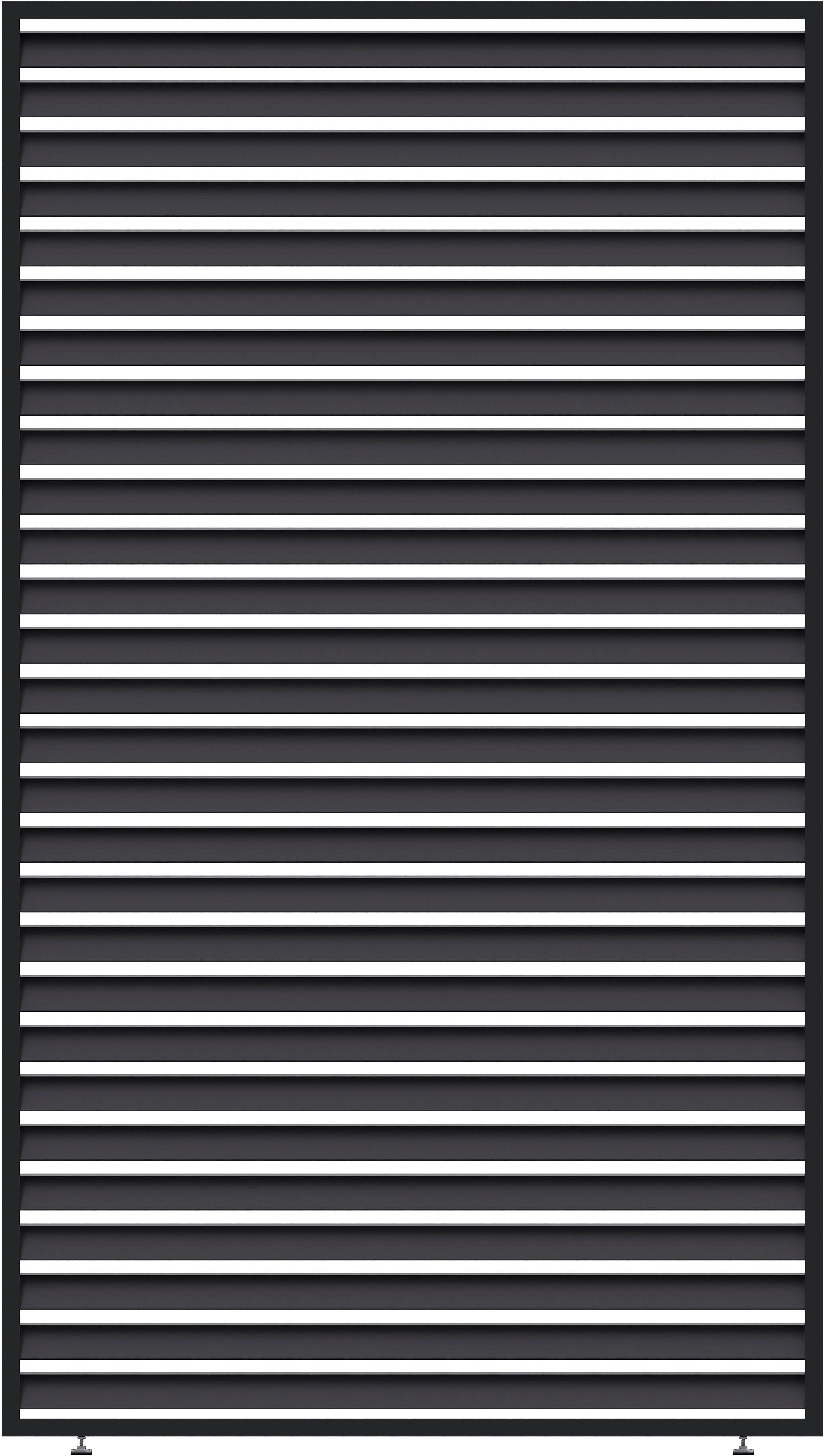 Paragon Pavillonseitenteil Lamellen Sichtschutz für Pergola Grand Tuscan 14 Grau, 135x234 cm, BxH: 135x234 cm