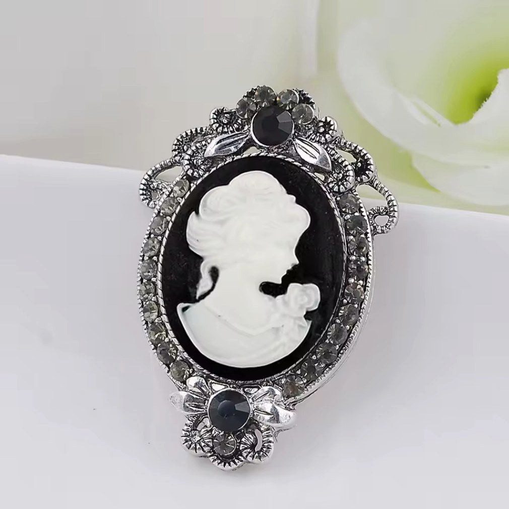 Dark-Desires Brosche Vintage Brosche Cameo goldfarben günstig online kaufen