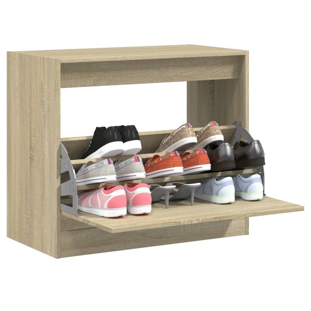 vidaXL Schuhschrank 80 x 42 x 69 cm Schuhschrank Sonoma Eiche 80x42x69 cm Spanplatte