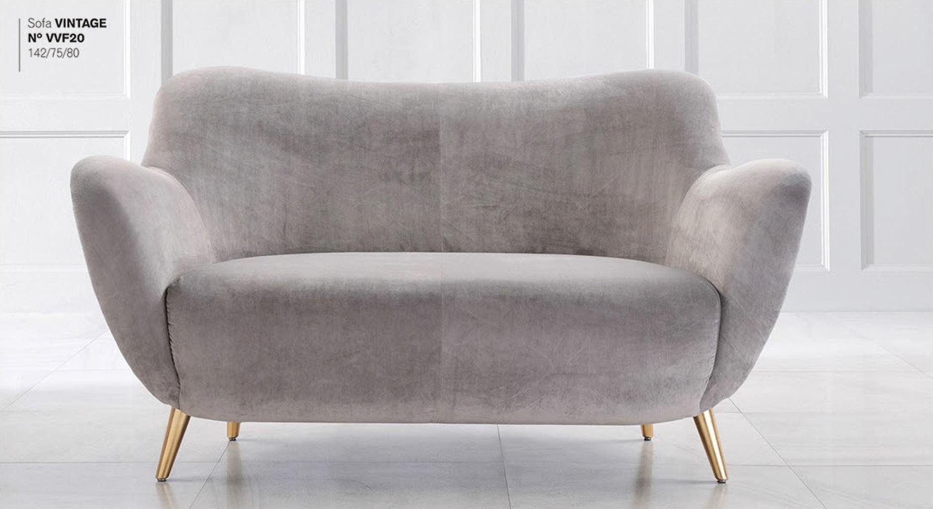 JVmoebel Sofa, Zweisitzer Sofa 2 Sitzer Sofas Stoff Wohnzimmer Polyester Modern Grau