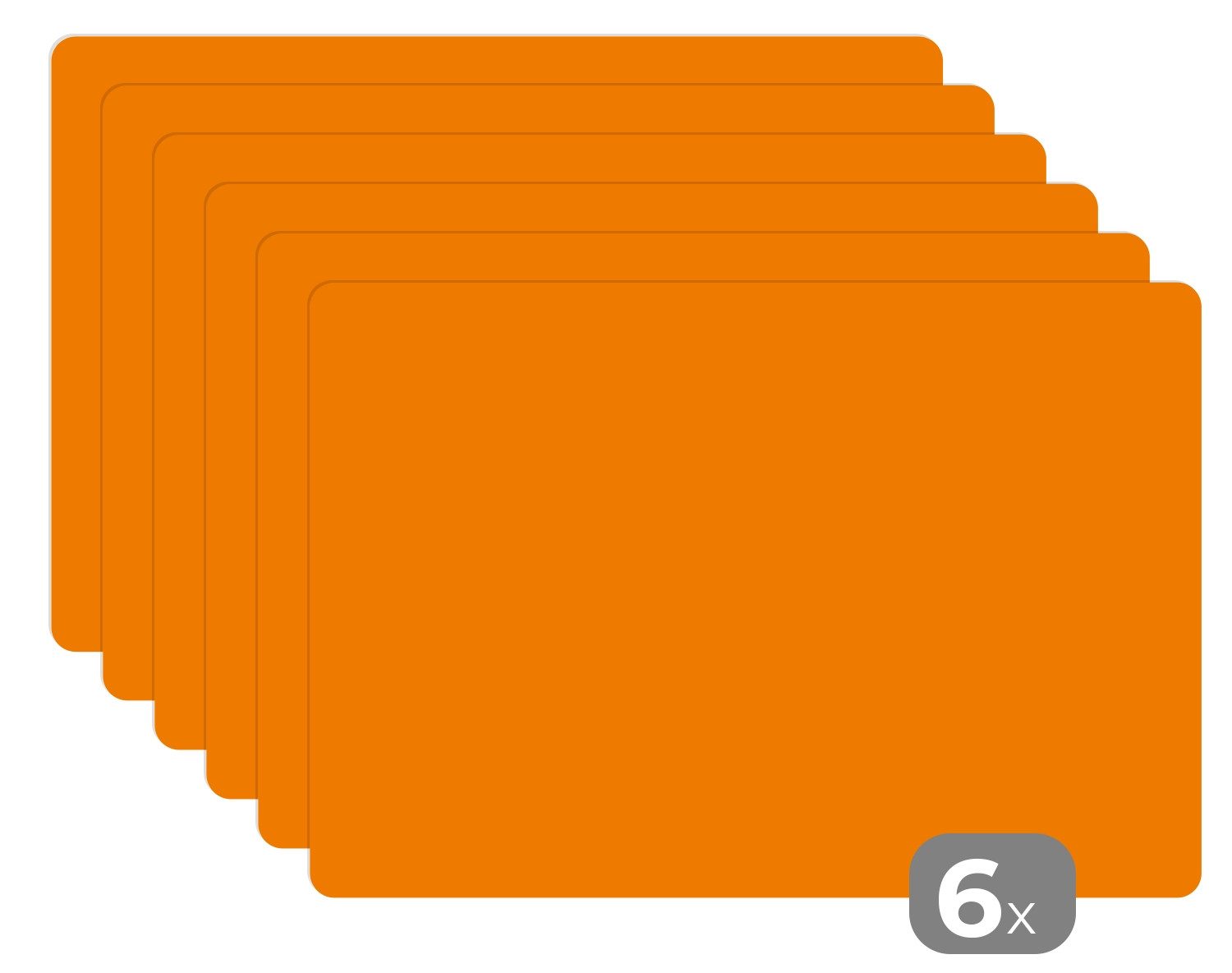 MuchoWow Platzset Orange - Jahreszeiten - Herbst - Farbe, (6-St), Platzsets, Tischset, Abwaschbar, Tischsets, Platzdeckchen
