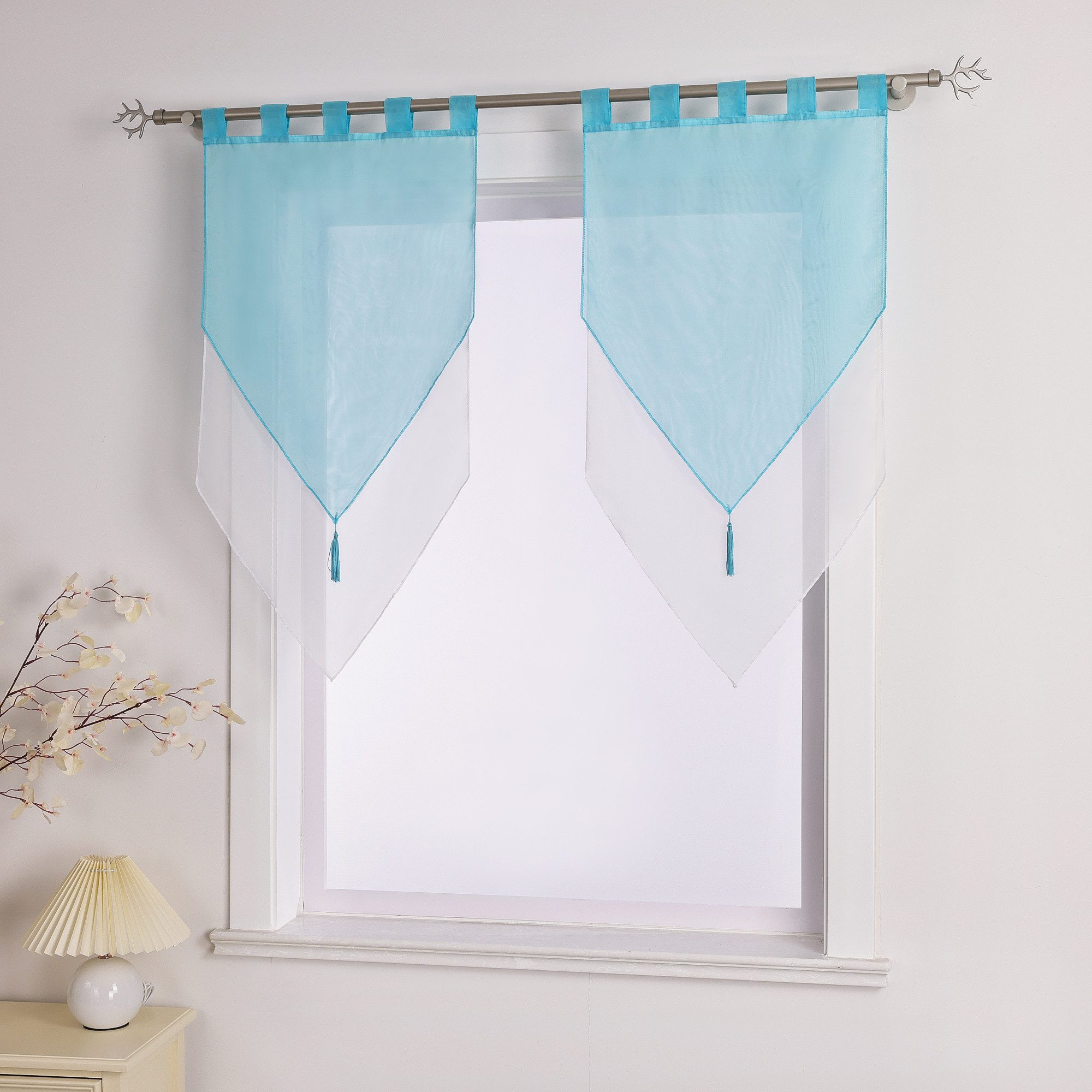 Delien Scheibengardine Lydia (2 St), Schlaufen, mit Quaste Panneaux günstig online kaufen