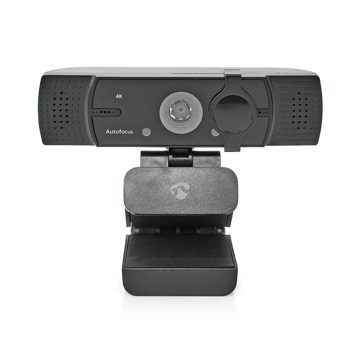 Nedis WCAM120BK Full HD-Webcam (streaming und meetings, 4k oder 60fps, autofokus, dual mikrofone)