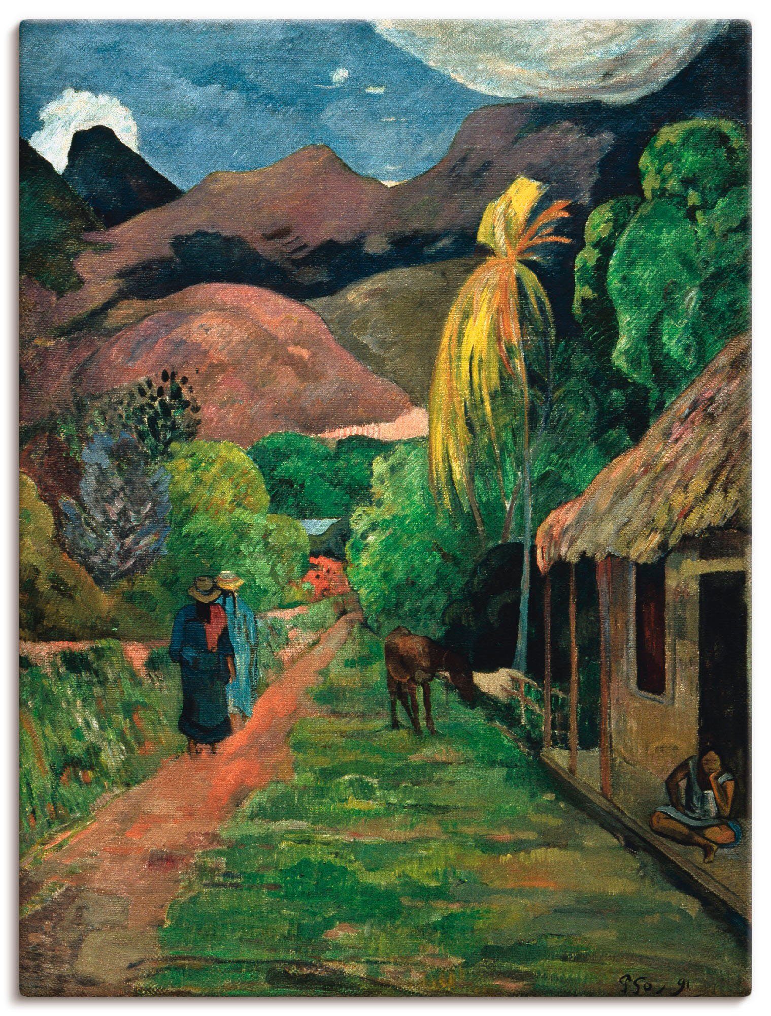 Artland Wandbild Straße ins Gebirge 1891, Berge (1 St), als Leinwandbild, Wandaufkleber oder Poster in versch. Größen
