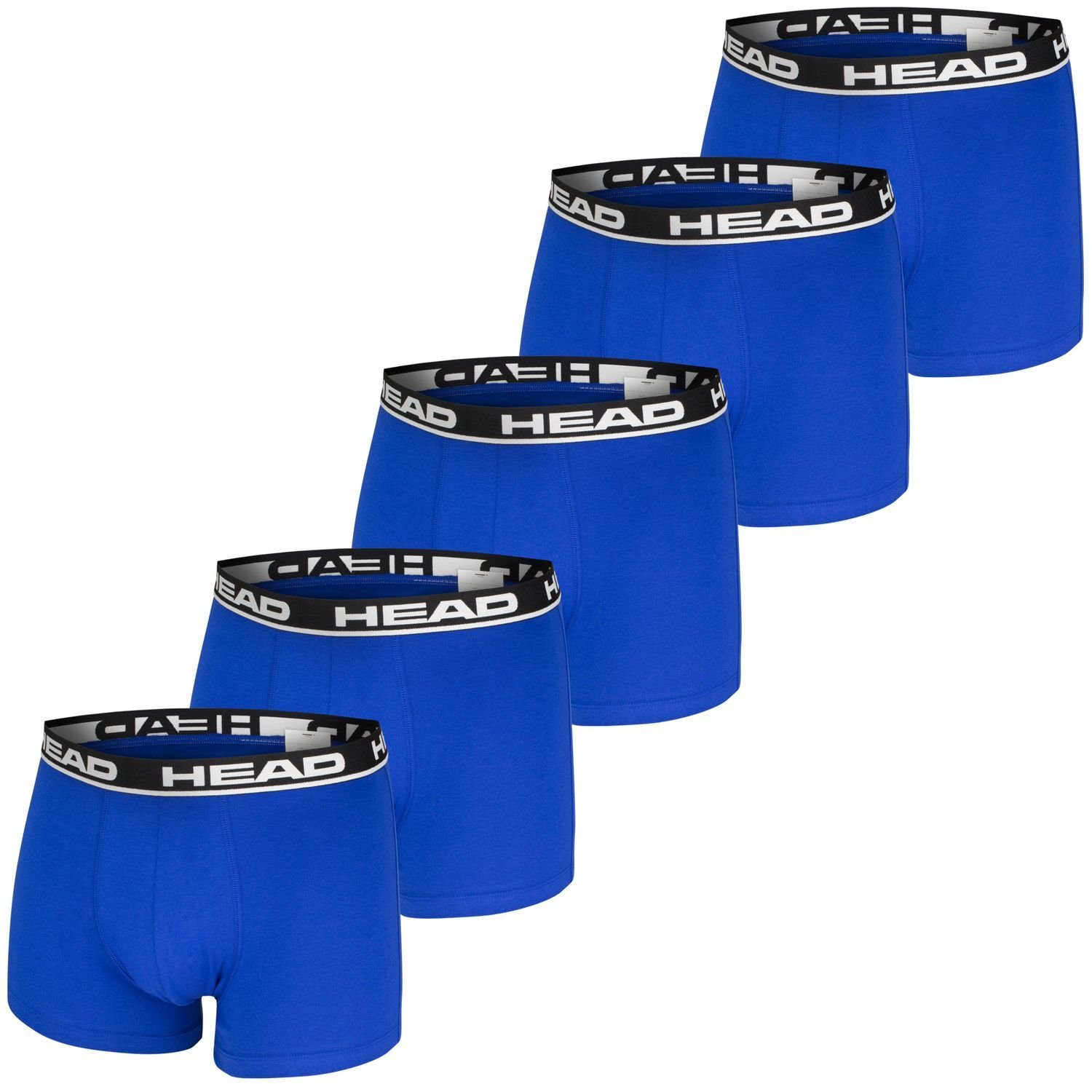 Boxershorts sportlicher Blau Eingriff Pack (5-St) ohne im Head Schnitt, 5er