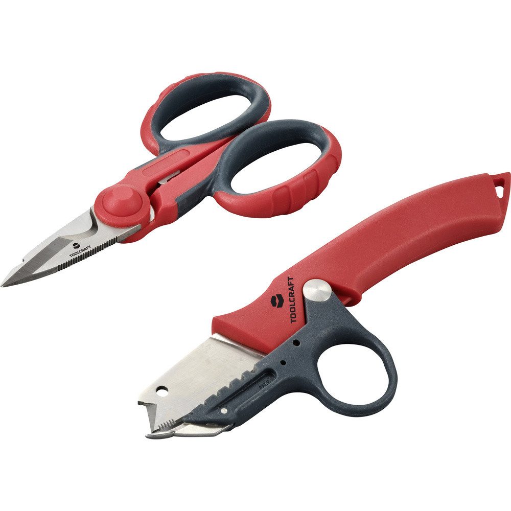 Universalschere TOOLCRAFT TO-9626415 Kabelmesser-Scheren-Set 139 mm, 170 mm