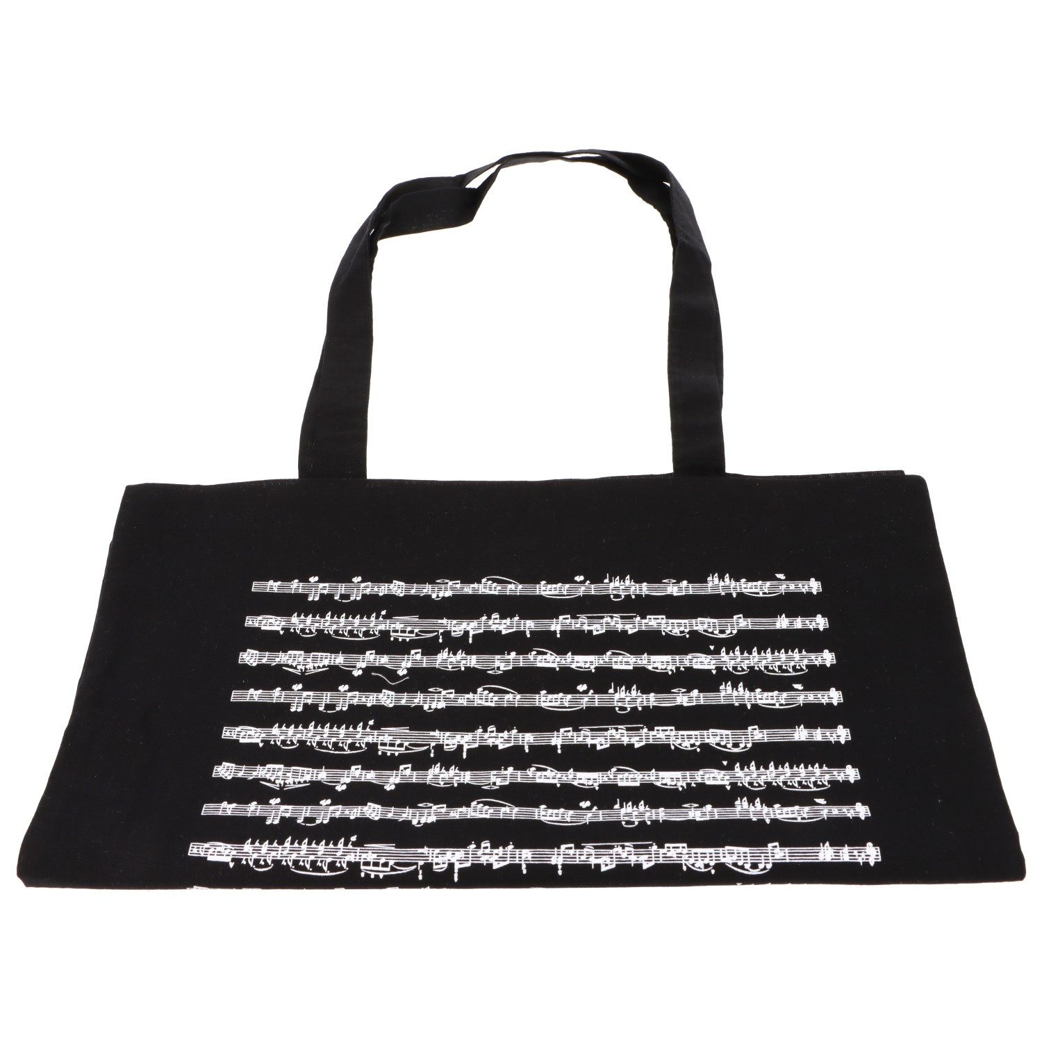Musikboutique Tragetasche Notenlinien-Henkeltasche, schwarz, lange Henkel günstig online kaufen