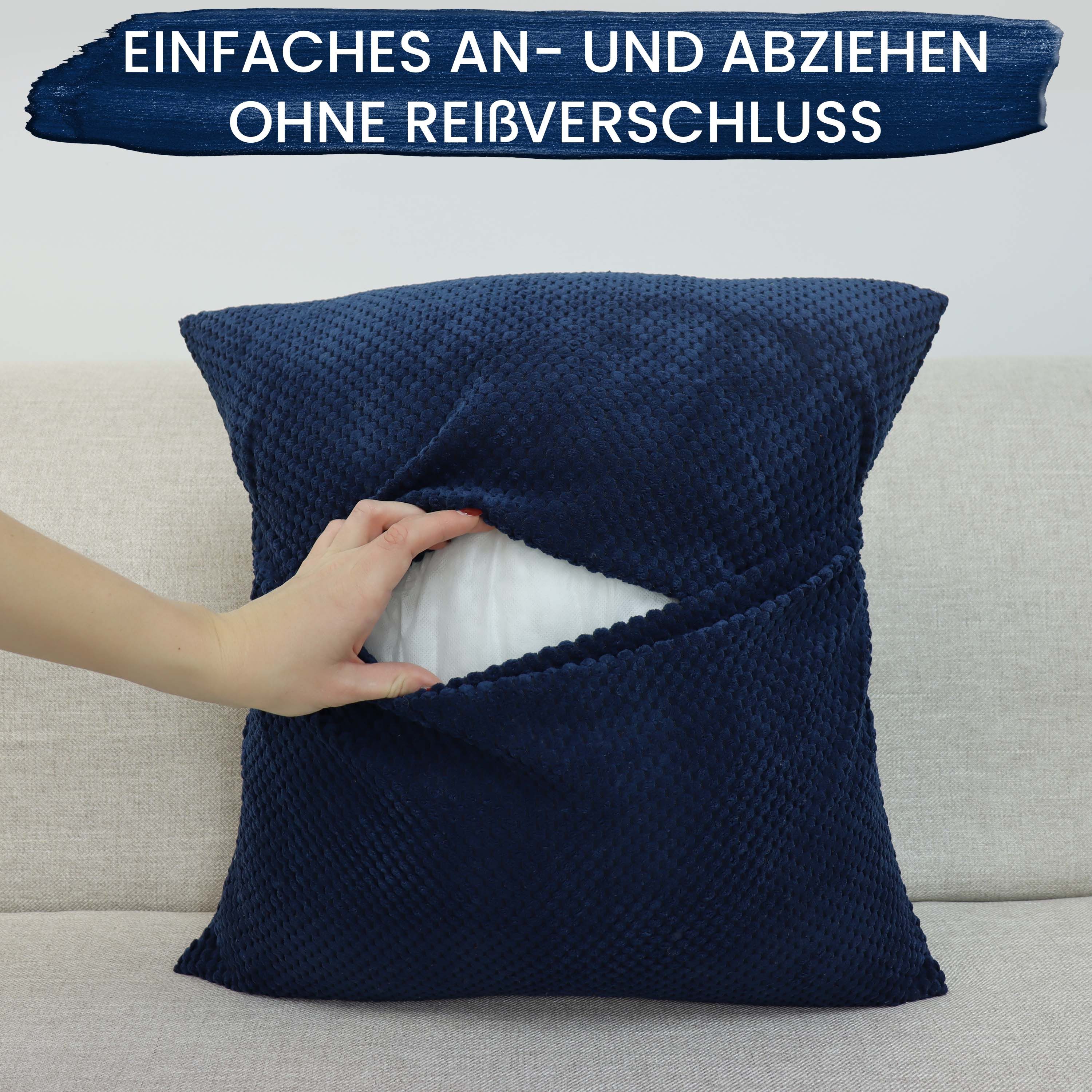 Amilian Dekokissen 2er Set Kissen - Zierkissen - Sofakissen mit Füllung und Kissenbezug, (2 Stück), Kopfkissen, Kuschelkissen, Couchkissen mit Kissenfüllung