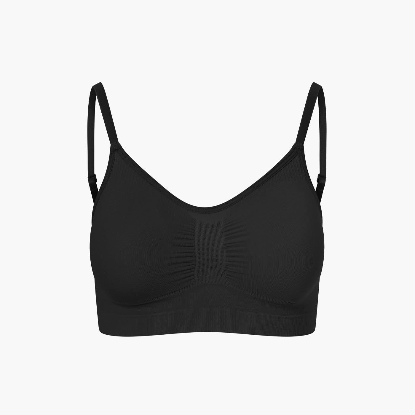 cfab (creamy fabrics) Bügelloser BH Comfort Bralette-Schwarz-2XL (1-tlg)