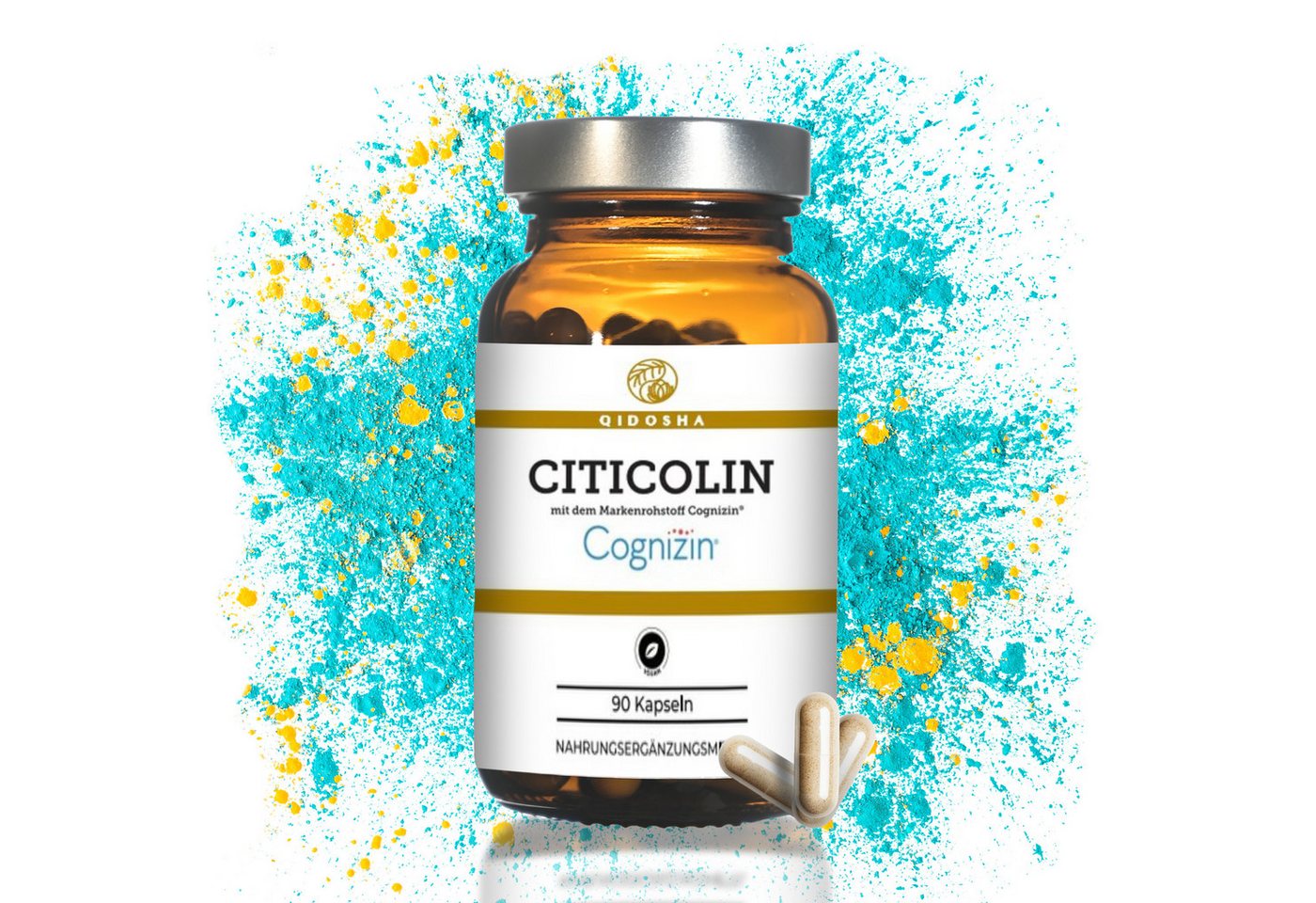 QIDOSHA Cognizin® Citicolin 500 mg Kapseln Hartkapsel, 1 er 90 St., 54 g, Cognizin® (CDP-Cholin)