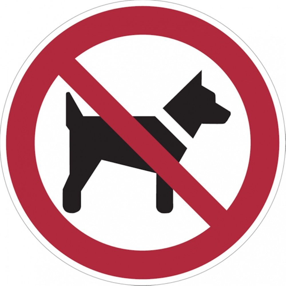 König Werbeanlagen Hinweisschild Verbotsschild, Mitführen von Hunden verboten P021,DIN EN ISO 7010
