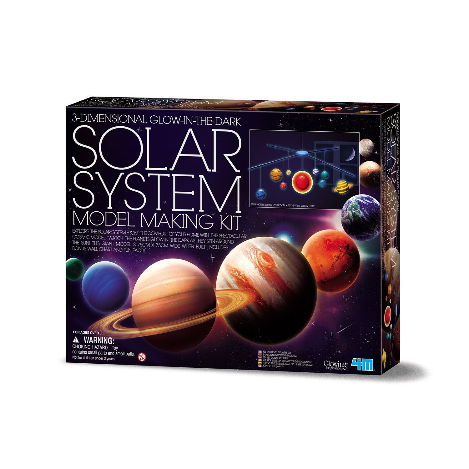 KidzLabs 3D-Puzzle Model Making Kit 3D Leuchtendes Sonnensystem, Puzzleteile