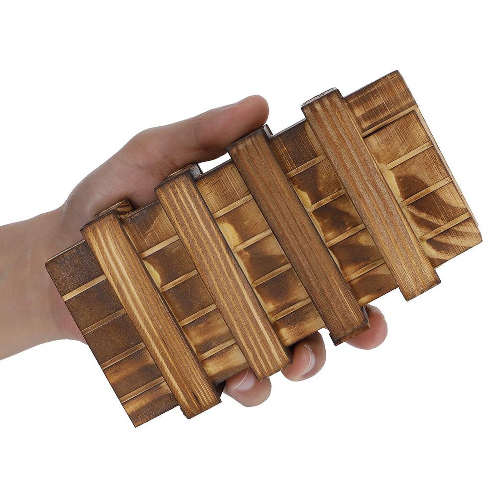 CLTYQ Geschenkbox Holz Geschenkbox – Magische Rätselbox mit 2 sicheren Fächern, Puzzle Box für Geschenke,Schmuck und Geld,Perfekt für Hochzeit