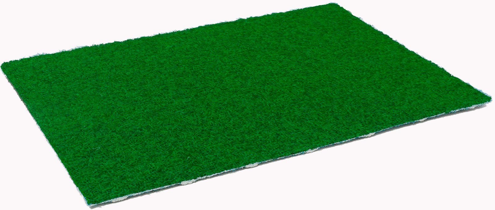Primaflor-Ideen in Textil Kunstrasen PORTO, Gesamthöhe 10 mm, Made in Netherlands, rechteckig, aus Nadelfilz, mit Drainage-Noppen, für Balkon & Terrasse