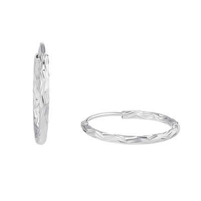 Amor Paar Серьги-кольца für Damen, 925 Sterling Silber (Creolen, 2-tlg)