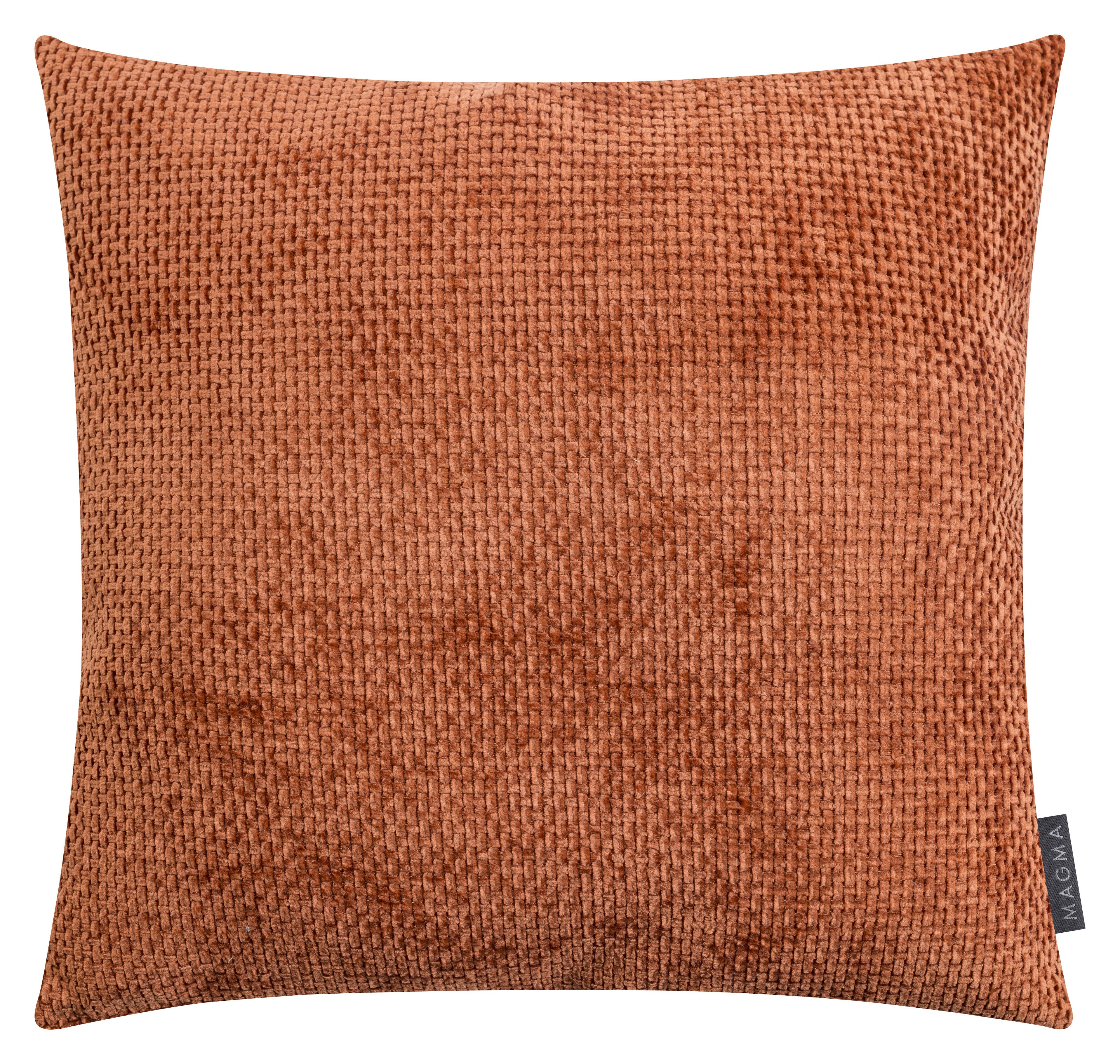 Magma Heimtex Dekokissen ARLO Kissen 45x45, Luxuriöses Zierkissen mit samtiger Struktur in zeitlosem Design