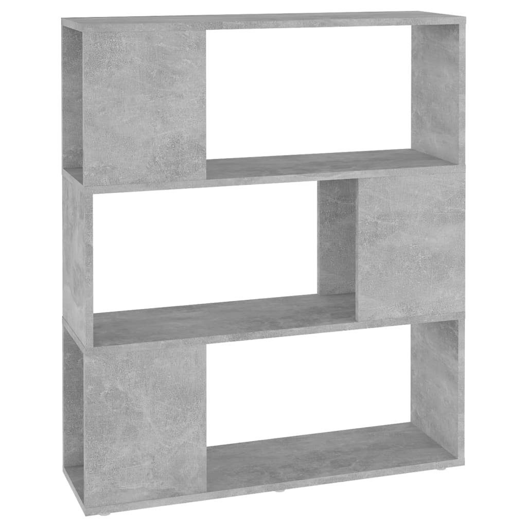 vidaXL Bücherregal Bücherregal Raumteiler Betongrau 80x24x94 günstig online kaufen