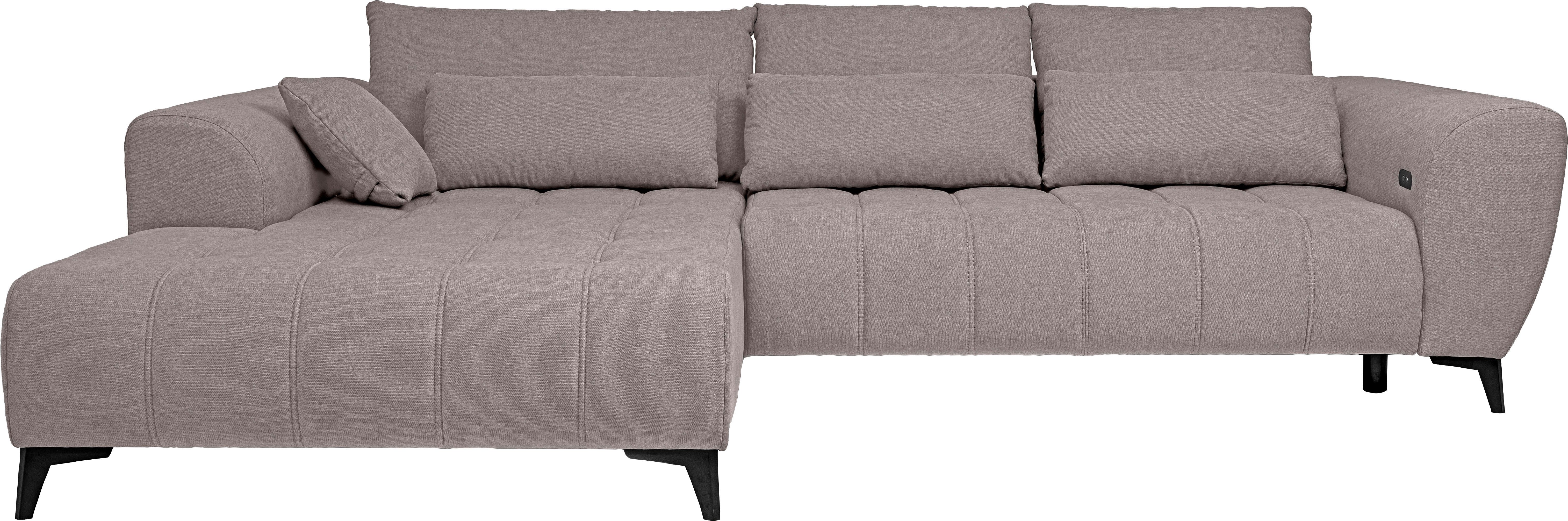 WERK2 Ecksofa Garay inkl. elektr. Sitztiefenverstellung, bodenfrei, viel Platz, Luxus-Microfaser, L-Form, XXL, elektrische Sitztiefenverstellung – Bild 2 von 5