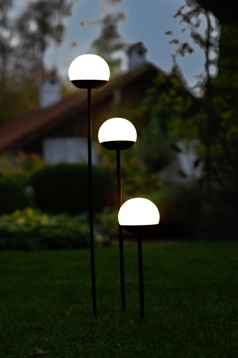 lumix LED Solarleuchte LUMIX Solar Flower Pompom, Farbwechsel, LED, Farbwechsel, Kaltweiß, Warmweiß, Solarlampe mit innenliegendem Solarpanel