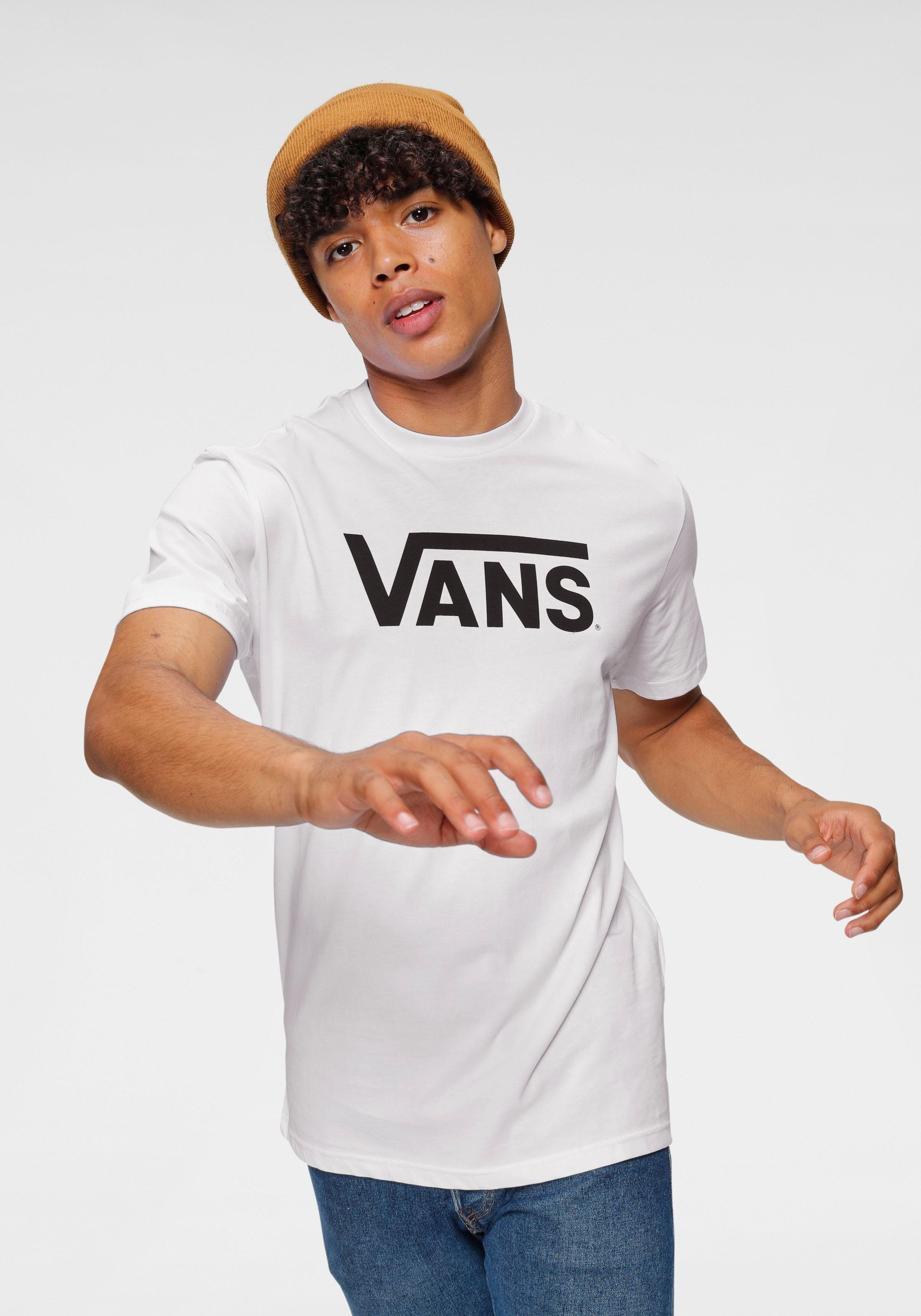MN Vans VANS Logoprint T-Shirt weiß großem CLASSIC mit