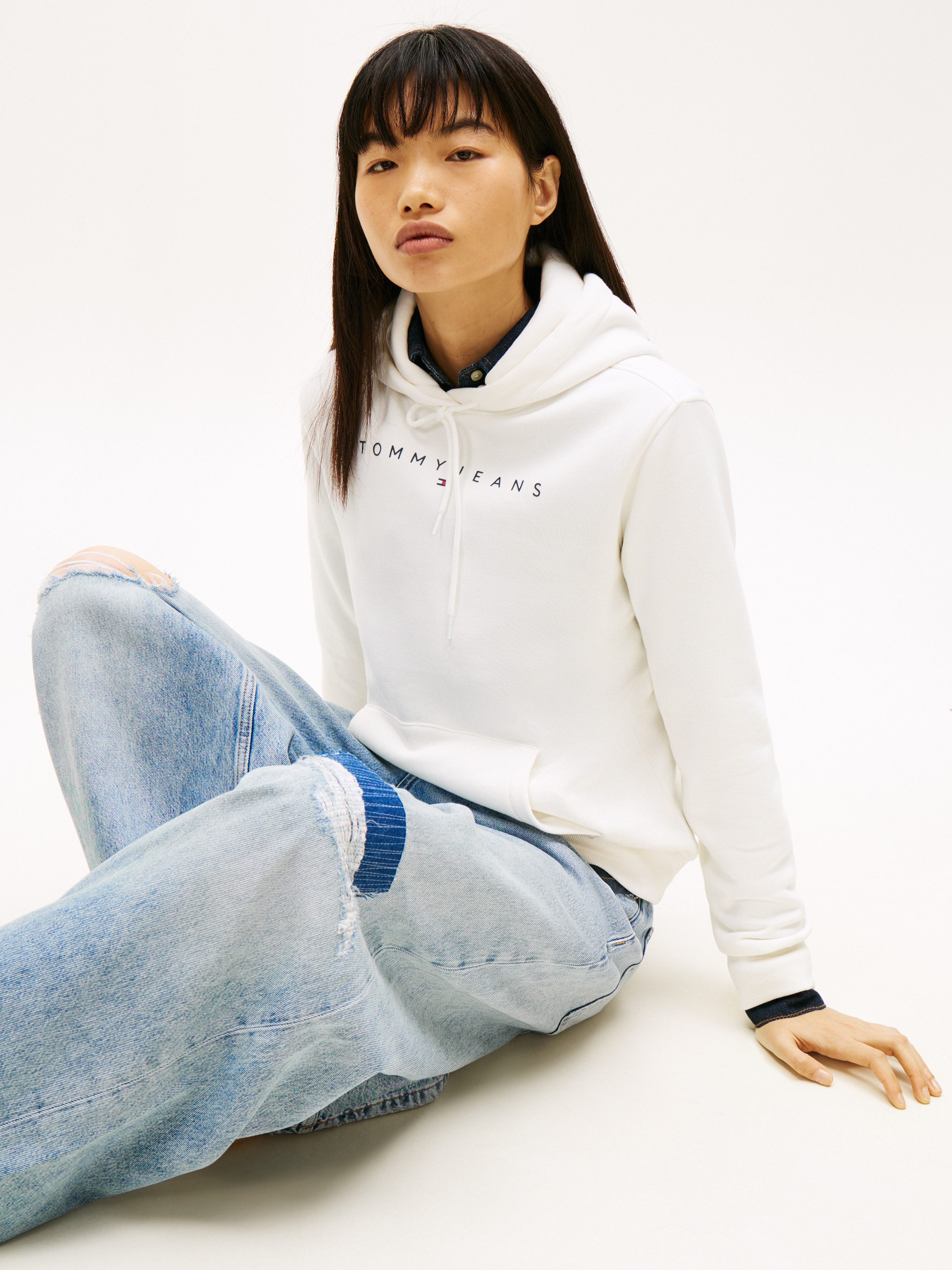 Tommy Jeans Kapuzensweatshirt TJW REG LINEAR HOODIE mit Logoschriftzug