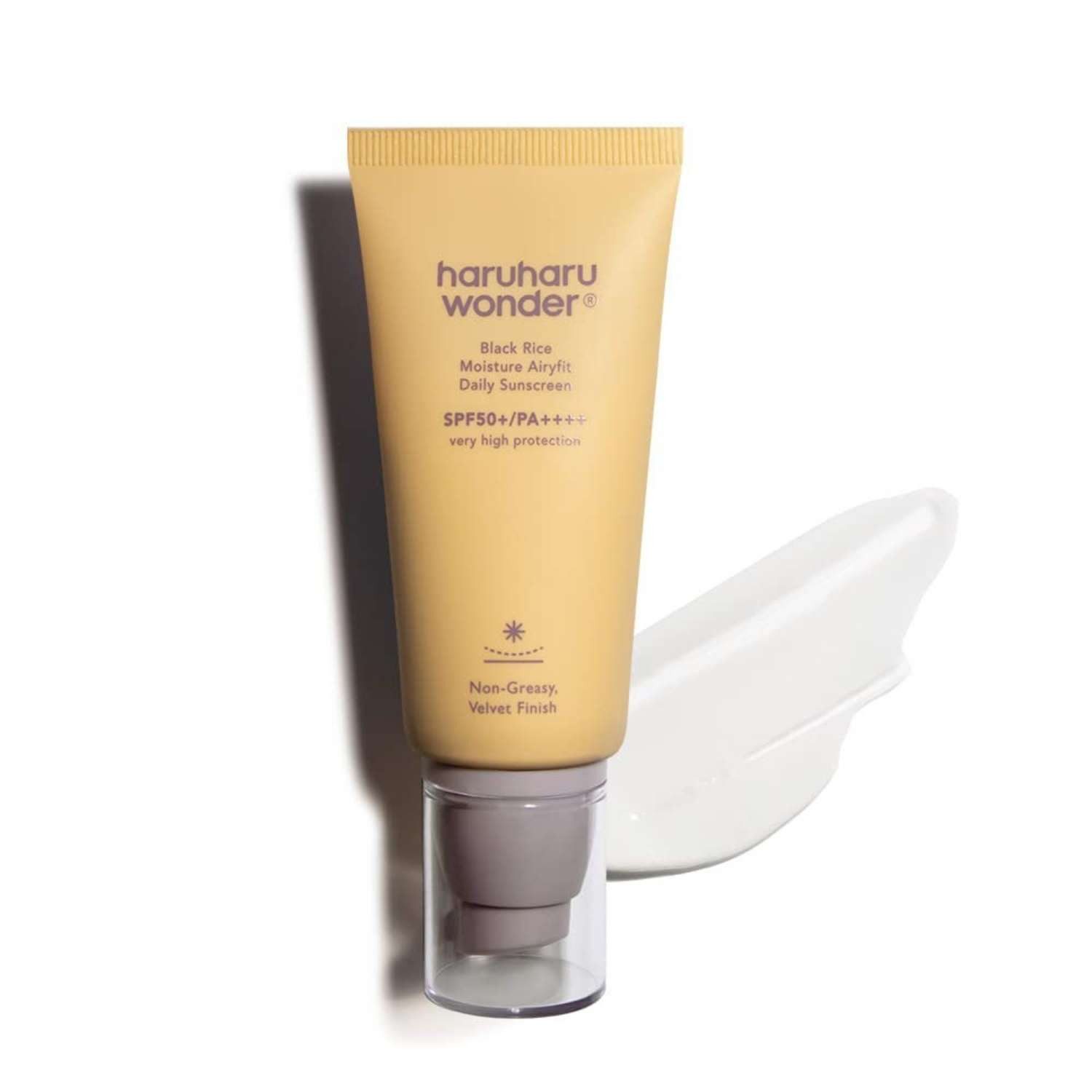haruharu wonder Sonnenschutzcreme Black Rice Moisture Airyfit Sunscreen SPF50+ – Täglicher UV-Schutz &, Feuchtigkeitspflege mit schwarzem Reis & Niacinamid, – Für empfindliche Haut – 50 ml, - Breitbandschutz SPF50+ mit black Reisextrakt