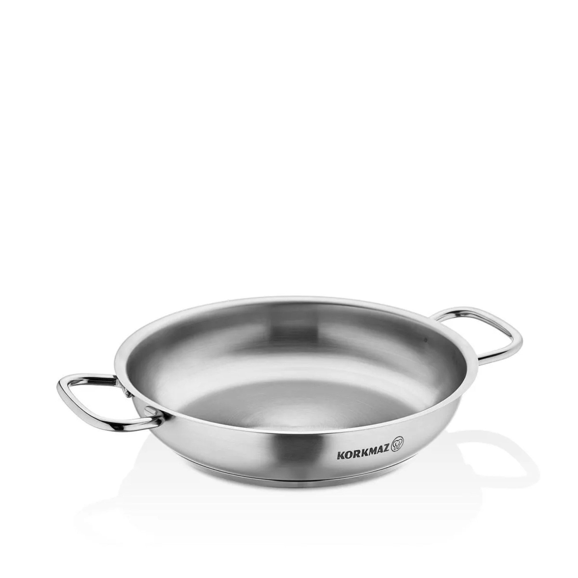 Korkmaz Paellapfanne Proline Paella Bratpfanne ø36 cm, Edelstahl 18/10 (1-tlg), 18/10-Edelstahl, 6 L