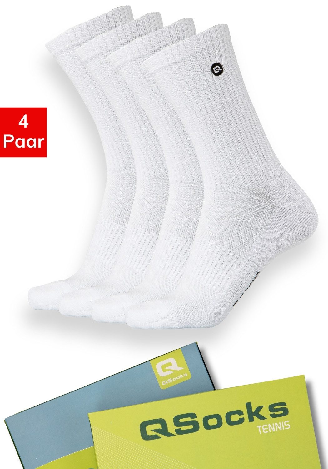 Socken Sportsocken Damen & Herren Laufsocken 100% Baumwolle 35-46 /QSOCKS