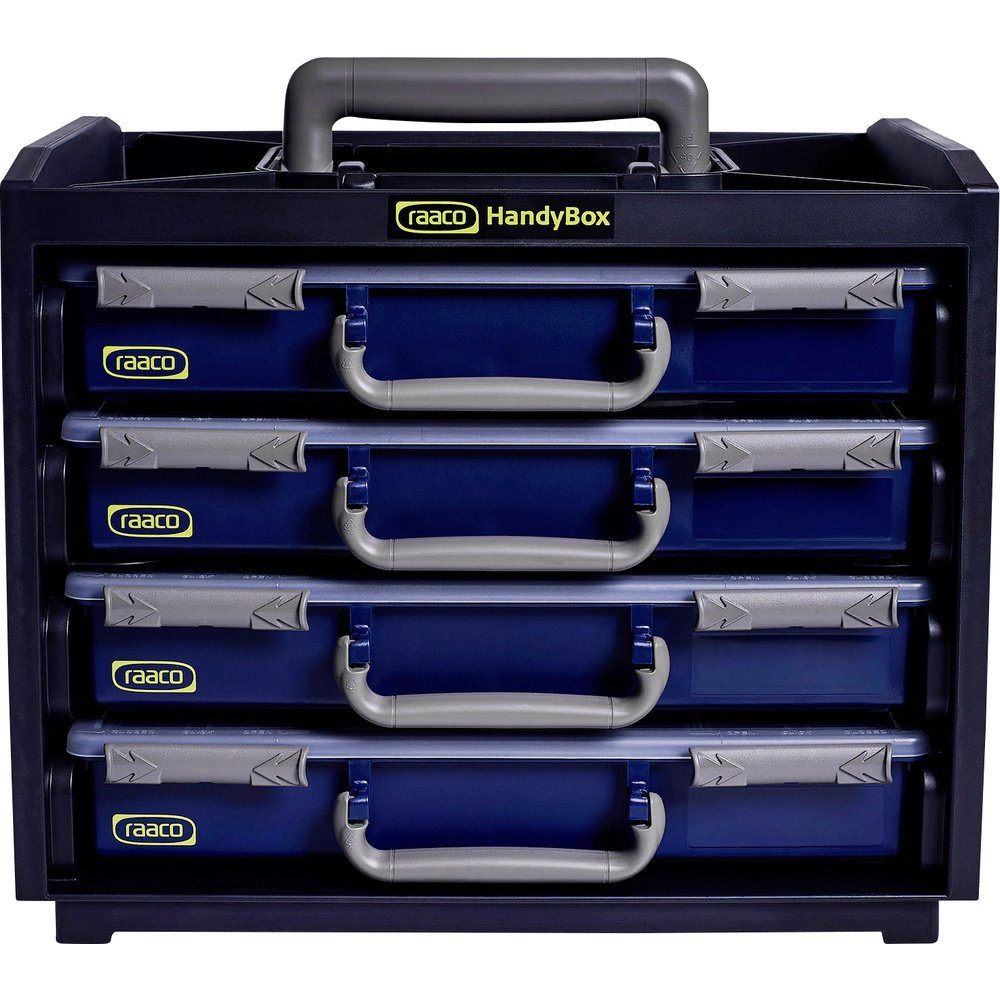 HandyBox raaco 55x4 x Tragerahmen (L (HandyBox H) 376 55x4) für B raaco x Sortimentskasten Sortimentskasten