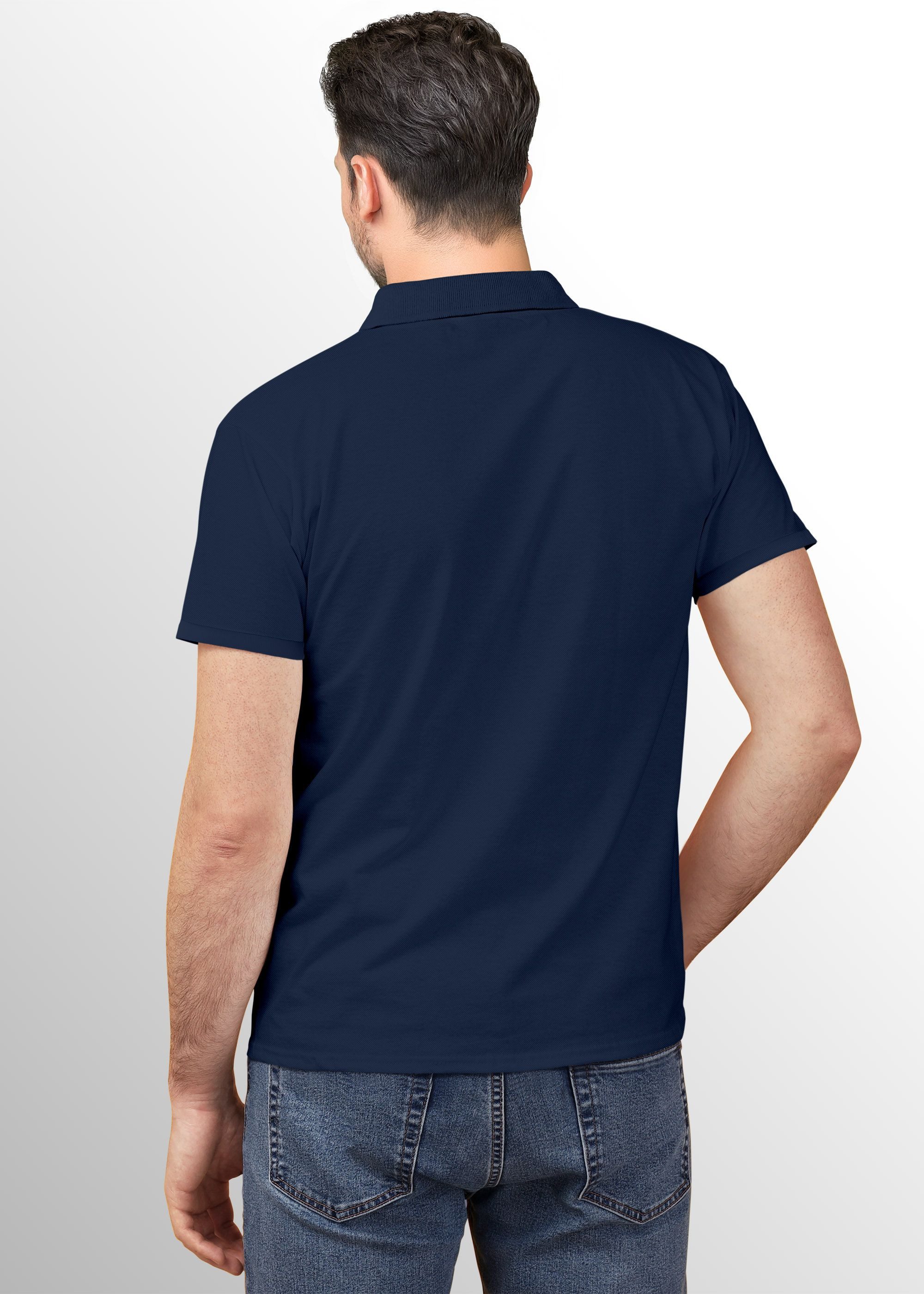 Neverless Poloshirt Neverless® Poloshirt Herren mit Anker-Aufdruck – Kurzarm Polohemd aus mit Print