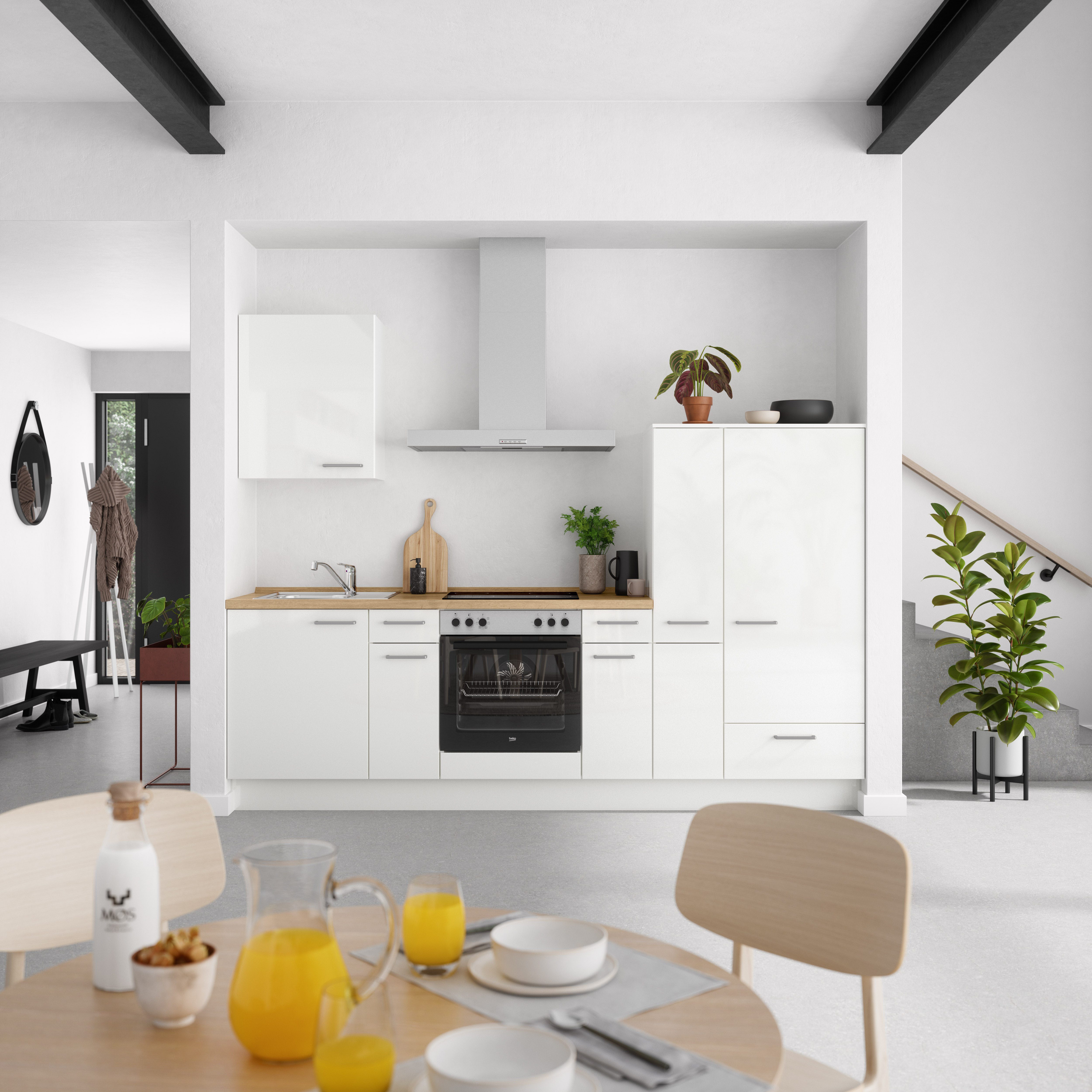 nobilia® Küchenzeile "Flash I", NEU: individuell anpassbar mit gratis Profi-Beratung, vormontiert, Breite 270 cm, Ausrichtung wählbar, wahlw. mit E-Geräten