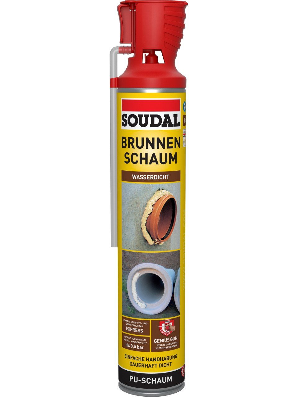 SOUDAL Bauschaumpistole Soudal 1K Brunnenschaum Genius Gun 750 ml günstig online kaufen