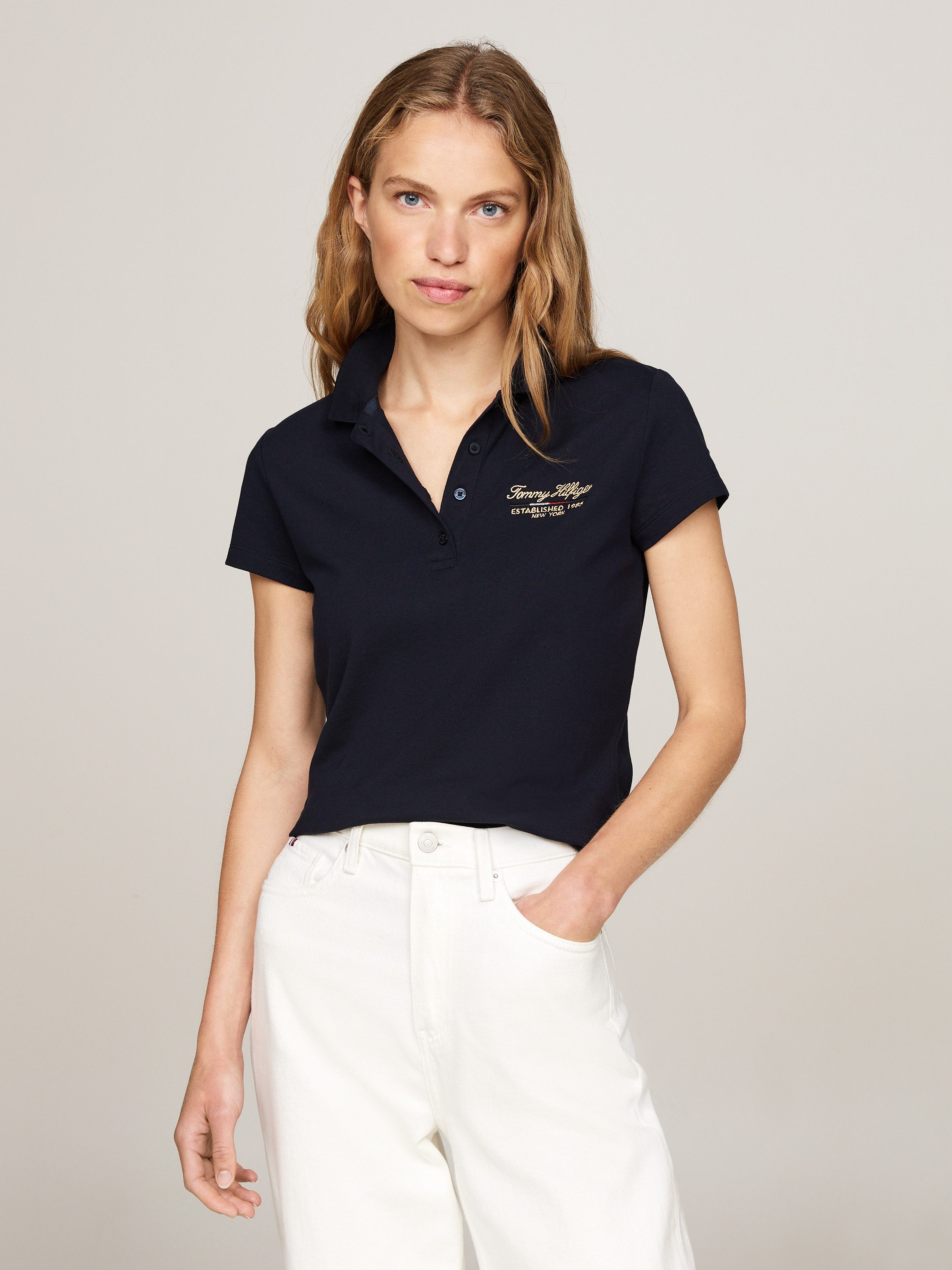 Tommy Hilfiger Poloshirt SLIM SCRIPT GRAPHIC günstig online kaufen