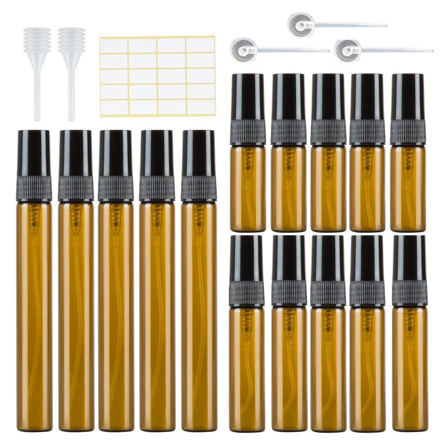 LuxusKollektion Parfümzerstäuber Parfümzerstäuber Glas Bernstein 3/5/10ml 15Stk Pipette (15 St)