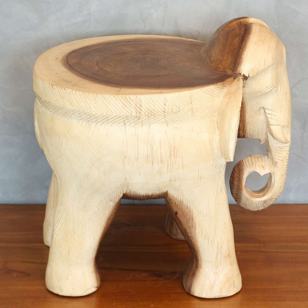 Hocker (1 Galerie klein Blumenhocker Handarbeit Elefant natur St), Oriental