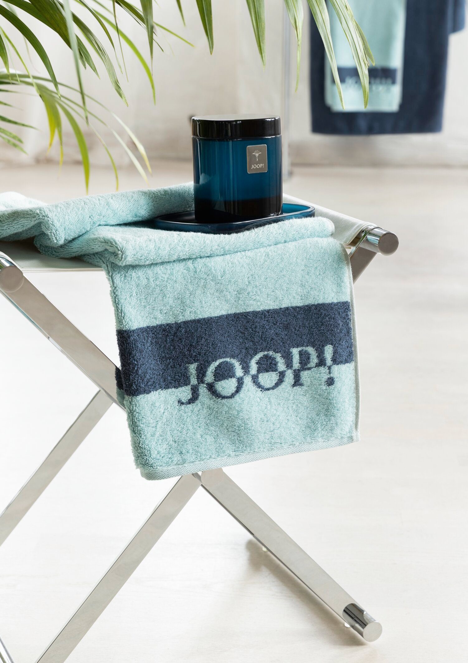 LIVING Joop! (3-tlg) STRIPE SHADES Waschhandschuh-Set Aqua Waschhandschuh - JOOP!