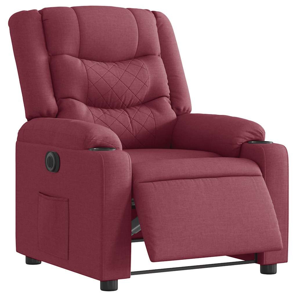 vidaXL Sessel Relaxsessel Elektrisch Weinrot Stoff günstig online kaufen
