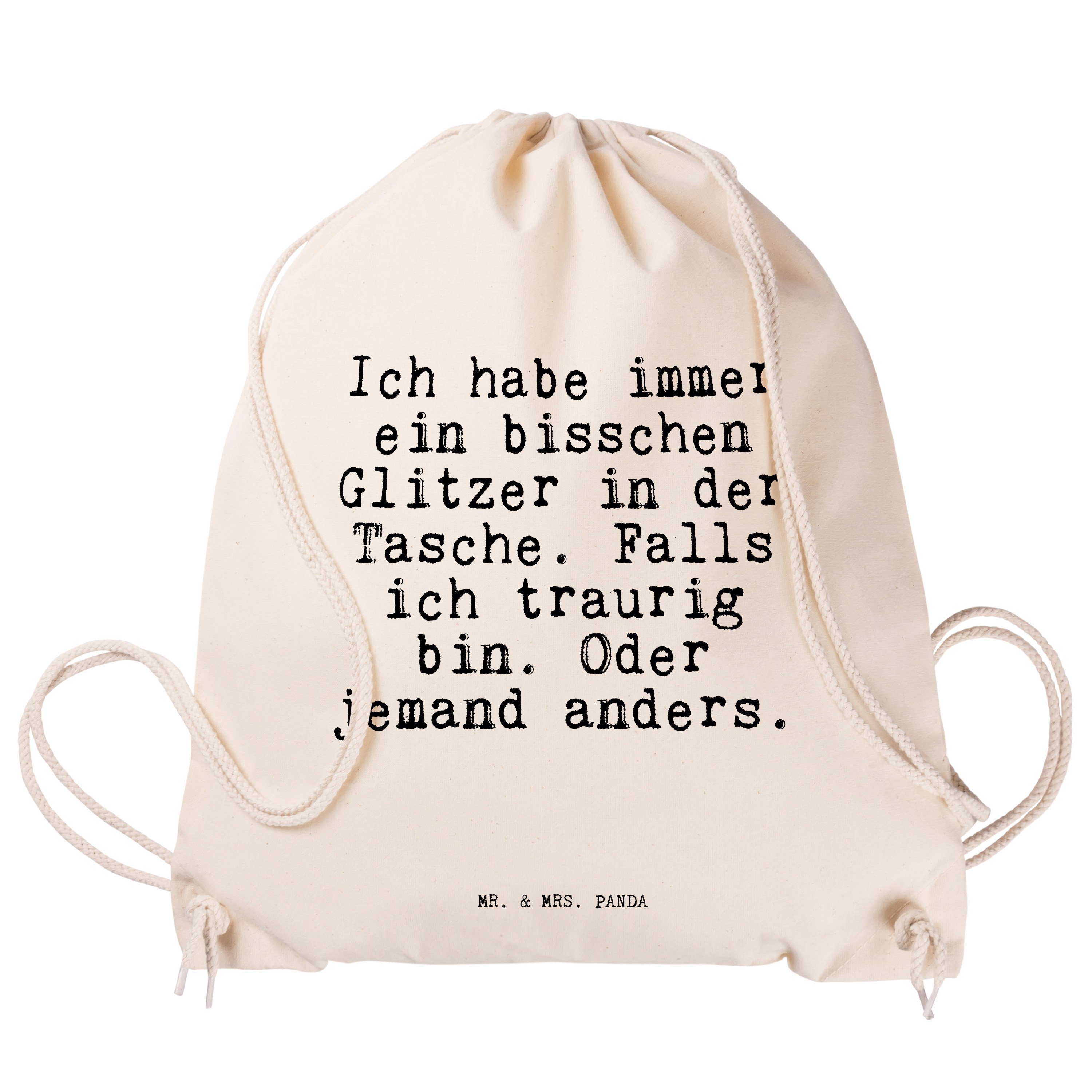 immer Transparent Spruch, - Ich & Geschenk, Sporttasche Mrs. - Freundinnen, (1-tlg) habe Panda Mr. ein...